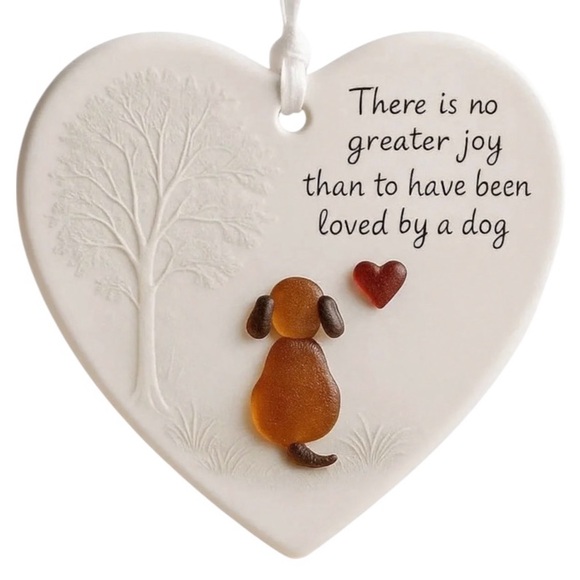Heart Dog Wood Ornament (NWT) - Picture 10 of 10